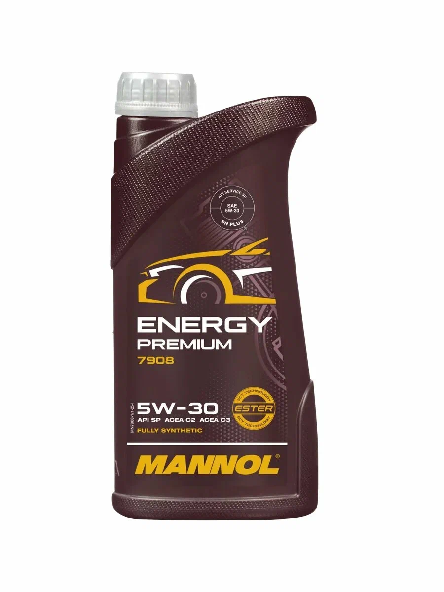 7908-001 масло мот.синт. Energy Premium 5W/30 (1л) MANNOL; API SP, ACEA C3