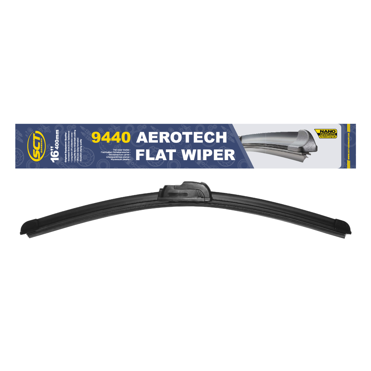 16"  Щетка стеклоочистителя 400мм бескаркасные SCT Aerotech Wiper Blade