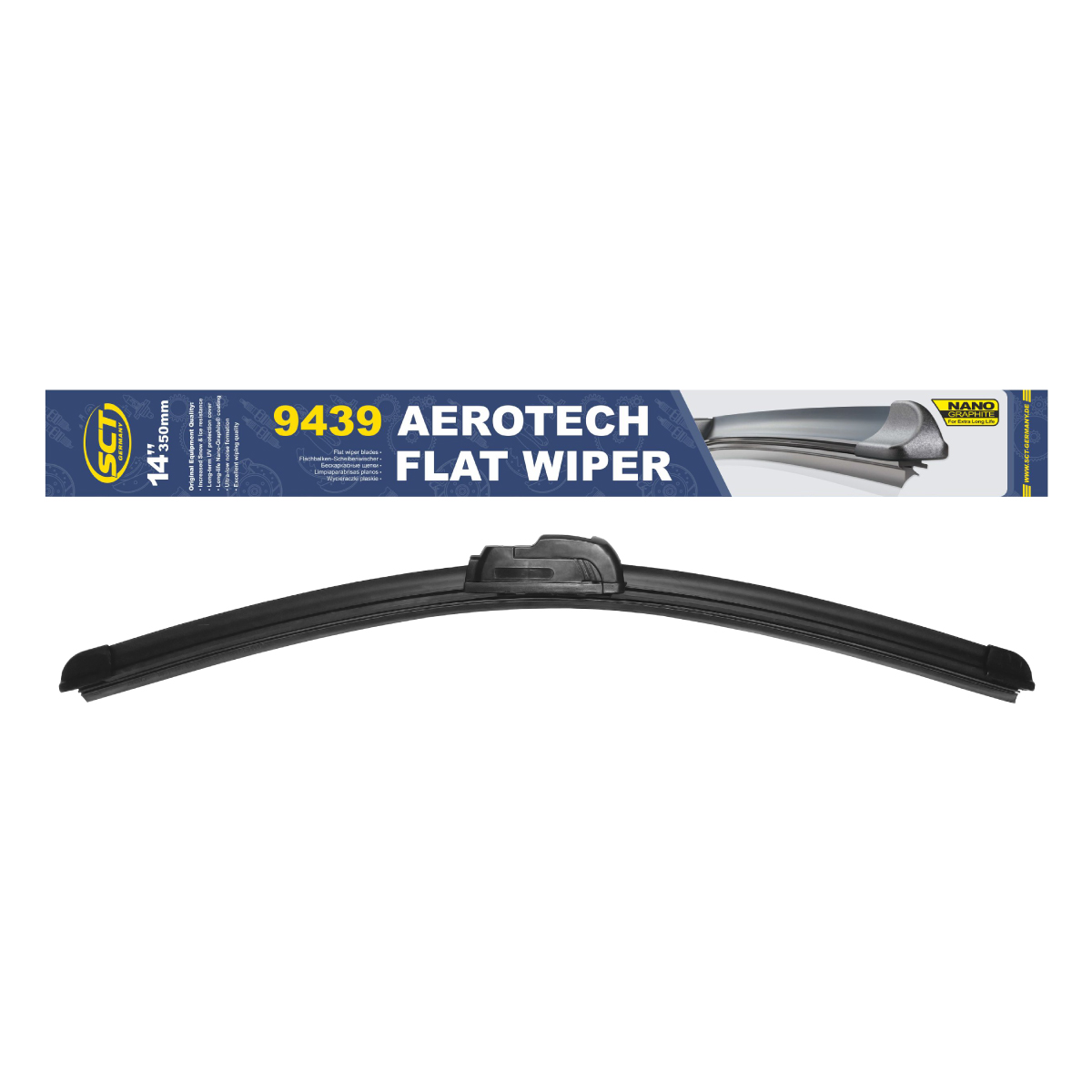 14"  Щетка стеклоочистителя 350мм бескаркасные SCT Aerotech Wiper Blade