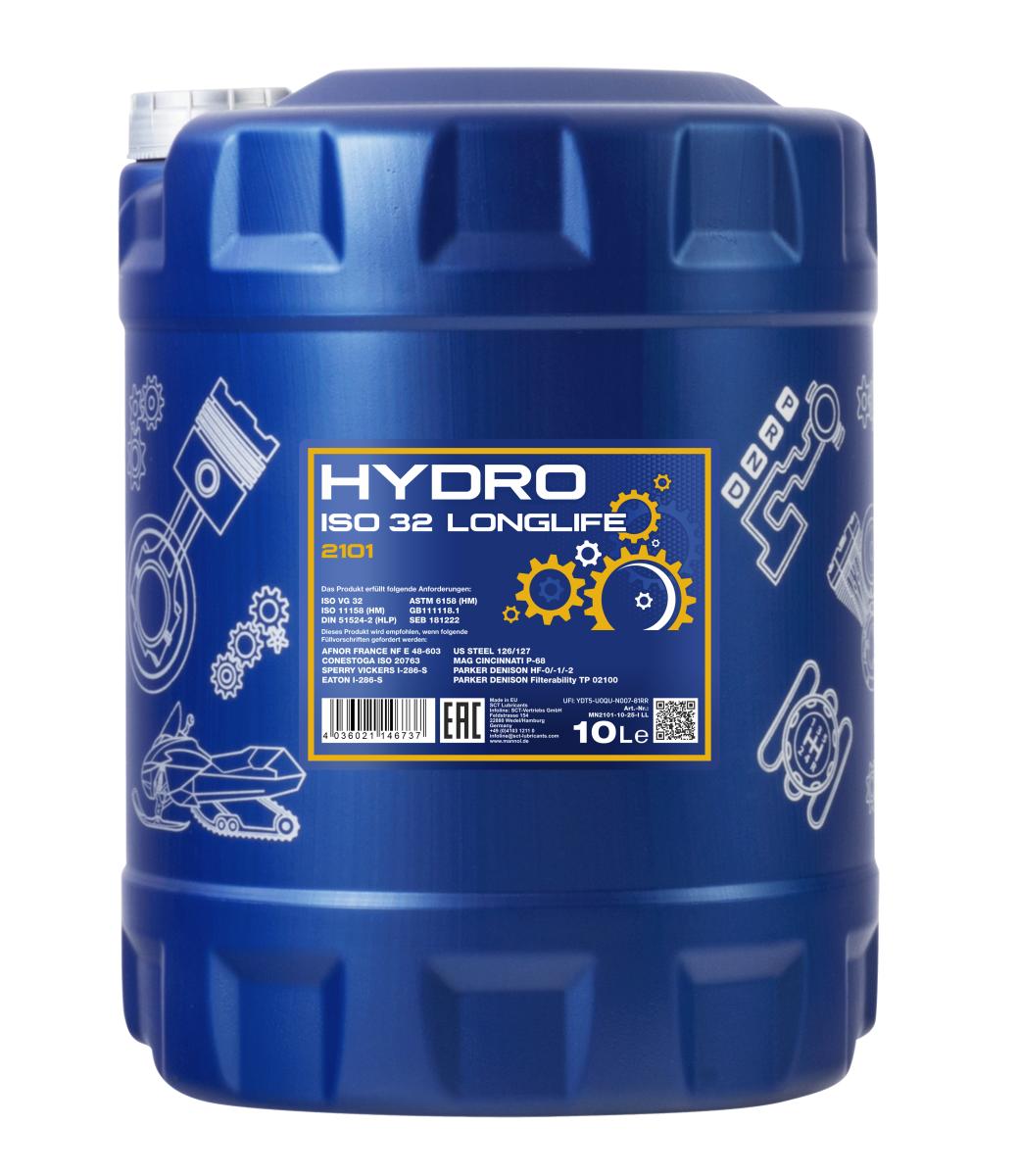 2101-010 Гидравлическое масло Hydro ISO 32 Longlife (10л) MANNOL