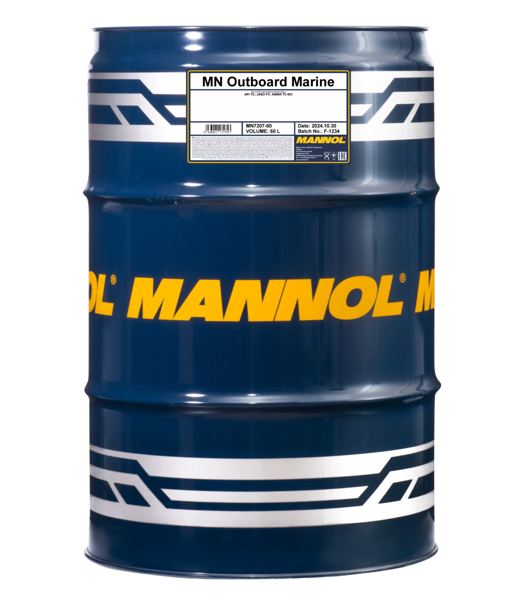 7207-060 масло мот.п/синт. для лодок Outboard Marine  (60л) MANNOL; API TC NMMA TC-W3
