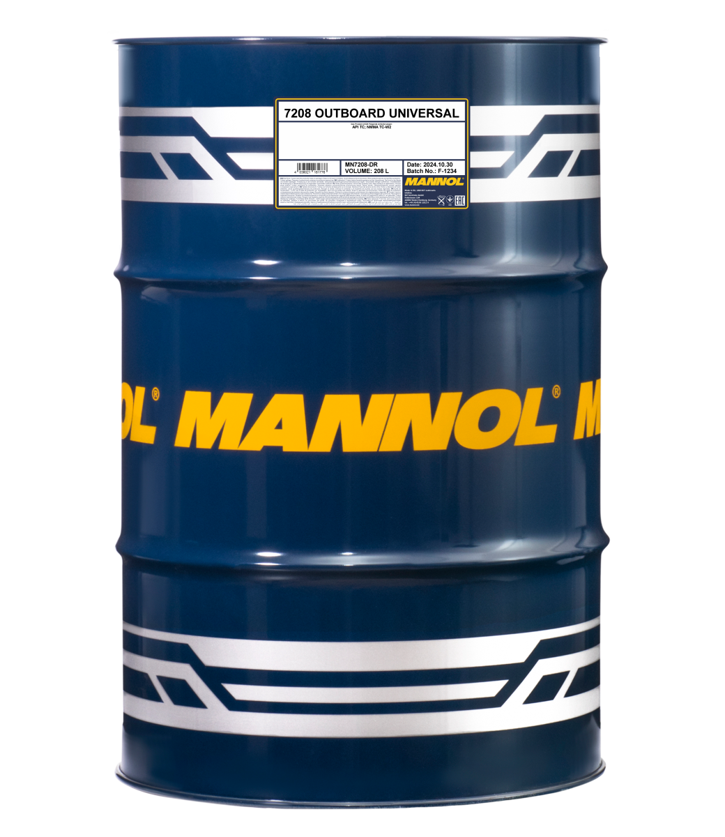 7208-208 масло мот.минер. для лодок Outboard Universal  (208л) MANNOL; API TC NMMA TC-W2
