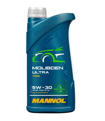 7916-001 масло мот.синт. Molibden Ultra 5W-30  (1л) MANNOL; API SQ ILSAC GF-7A