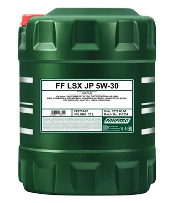 6703-020 Масло моторное синтетическое LSX JP SAE 5W-30 (20л.) FANFARO