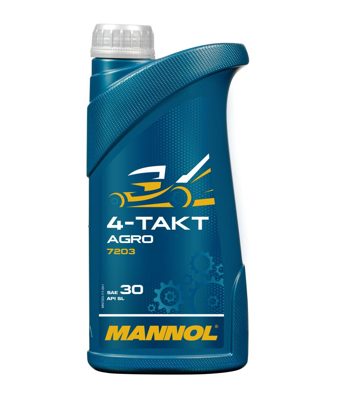 7203-001 масло мот.минер. для 4Т двигателей сад.техники 4-Takt Agro SAE 30  (1л) MANNOL; API SL JAS