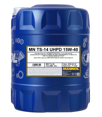 7114-020 Масло моторное синтетическое TS-14 UHPD 15W-40  (20л) MANNOL