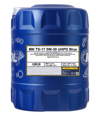 7117-020 Масло моторное синтетическое TS-17 UHPD 5W-30 Blue UAE (20л) MANNOL