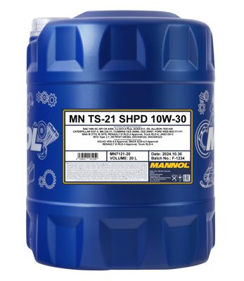 7121-020 Масло моторное синтетическое TS-21 SHPD 10W-30 UAE (20л) MANNOL