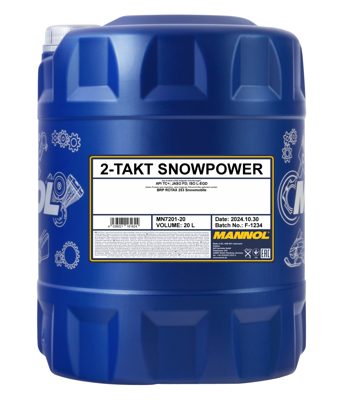 7201-020 масло мот.синт. 2-Takt Snowpower  (20л) MANNOL; API TC+/JASO FD