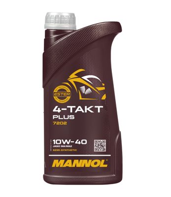7202-001 масло мот.п/синт. 4-Takt Plus 10W40 (1л) MANNOL; API SL JASO MA/MA2