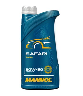 7404-001 Масло моторное минеральное Safari 20W-50  (1л) MANNOL